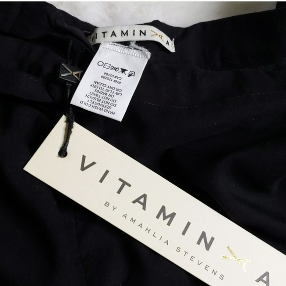 VITAMIN A Black Gold Coast Voile Malia Pant Cover-up ~ NWT - Picture 9 of 16